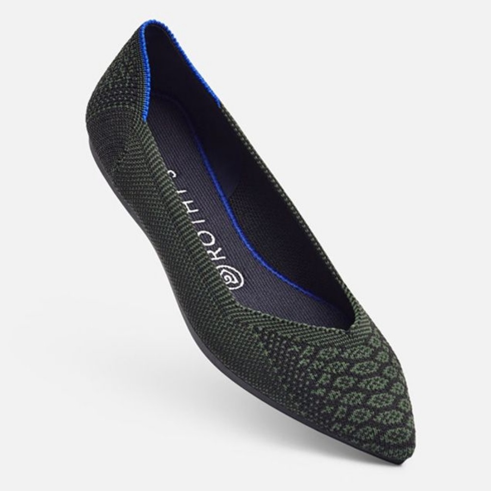 🐍Rare + Retired Rothy's Green Python The Point